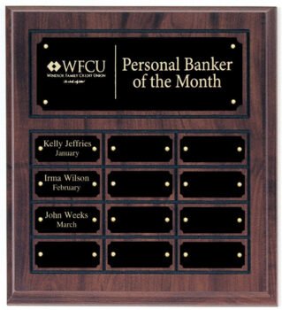 Cherry Finish Perpetual Plaque