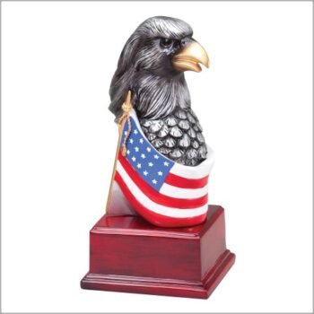 Eagle Head and Flag With Cherry Base