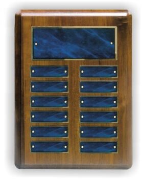 Perpetual Plaque with Blue Plates