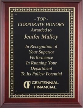 Genuine Cherry Plaque with Single Plate