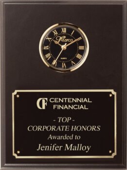 Cherry Finish Clock Plaque