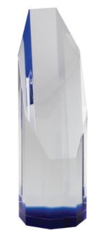 Optical Crystal Octagon Tower - Blue