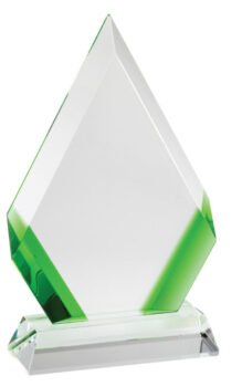 Optical Crystal Green Arrowhead
