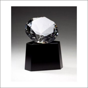 Crystal Diamond On Black Base