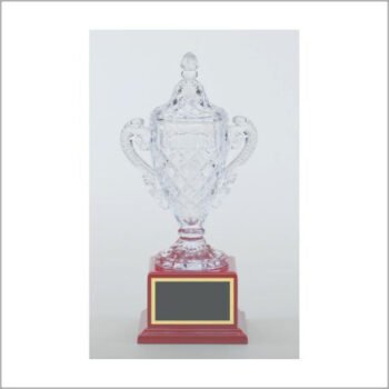 Crystal Vase On Wood Base