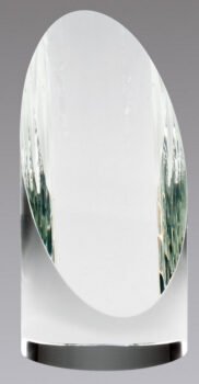 Elegant Crystal Cylinder With Slant Top