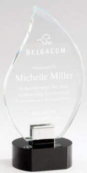 Crystal Flame on Black Crystal Base