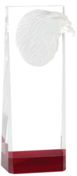 Eagle Crystal Award with Red Base