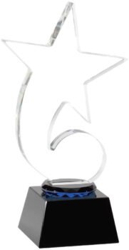 Crystal Star on Black Base