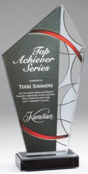 Faceted Red Acrylic Award
