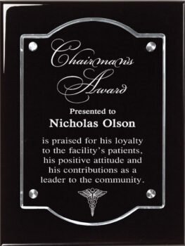 Ebony Plaque With Floating Acrylic