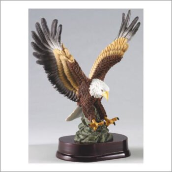 Eagle In Flight On Wood Base