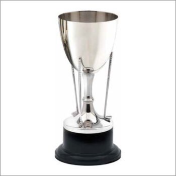 Golf Cup On Stand Nickel Plated