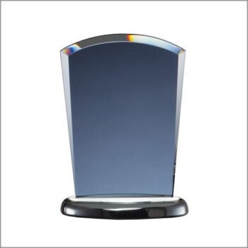 Smoked Glass Award with Black Base