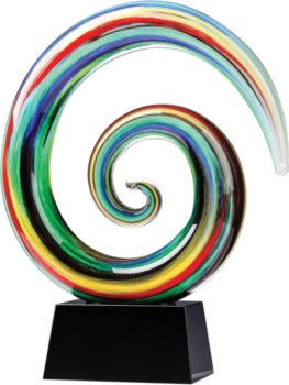 Ram Horn Swirl Art Glass