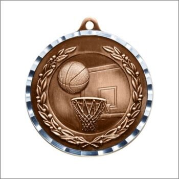 Diamond Cut Medal - Basketball