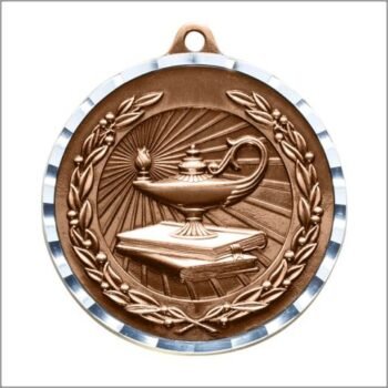 Diamond Cut Medal - Lamp of Knowledge