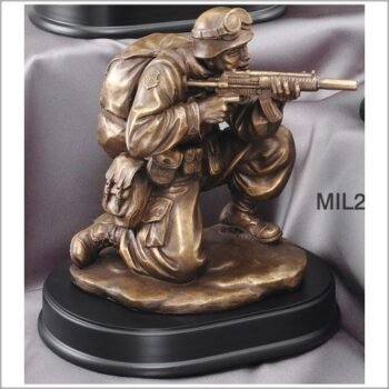 Soldier Kneeling With Rifle Drawn