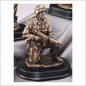 Soldier Kneeling With Rifle Down