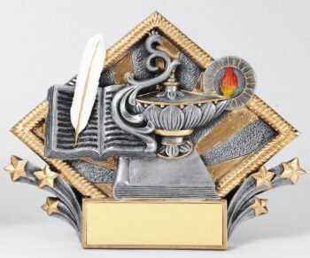 Resin Diamond Plate -Lamp Of Knowledge