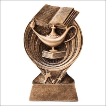 Lamp Of Knowledge Resin Trophy