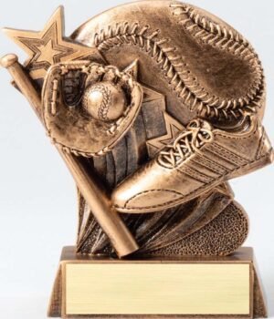 Sculpted Resin Hype Theme Star Sports Award - Baseball