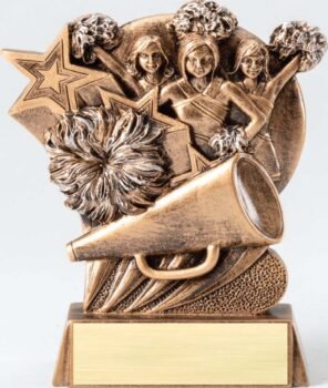 Sculpted Resin Hype Theme Star Sports Award - Cheerleader