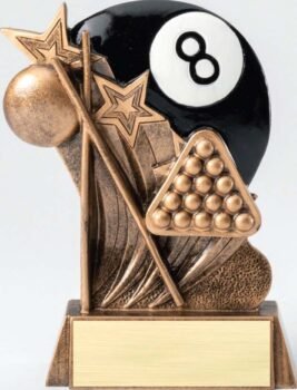 Sculpted Resin Hype Theme Star Sports Award - Billiards