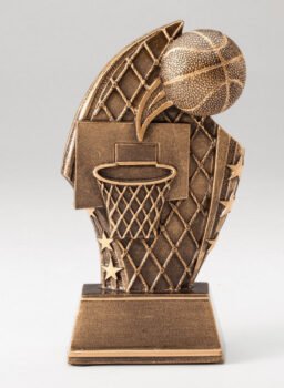 Antique Star Sweep Series Resin Trophy -Basketball