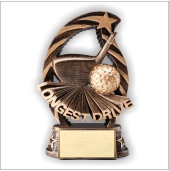 Golf Longest Drive Resin Trophy