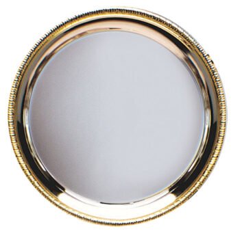 Silver Plated Tray with Gold Border